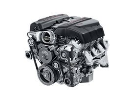 A car engine with many different parts on it